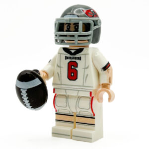 #6 QB Tampa Bay Football Player Minifig made using LEGO parts - B3 Customs