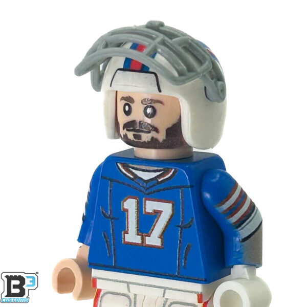 #17 QB Bills Football Player Minifig made using LEGO parts - B3 Customs - Image 2