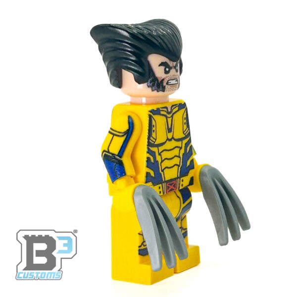 Custom Wolverine Minifig made using LEGO parts - B3 Customs - Image 2