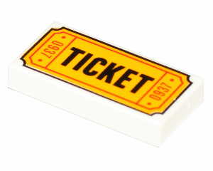 Ticket Carnival, Arcade (1x2 Tile) - Official LEGO® Part