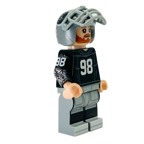 #98 DE Las Vegas Football Player Minifig made using LEGO parts - B3 Customs - Image 2