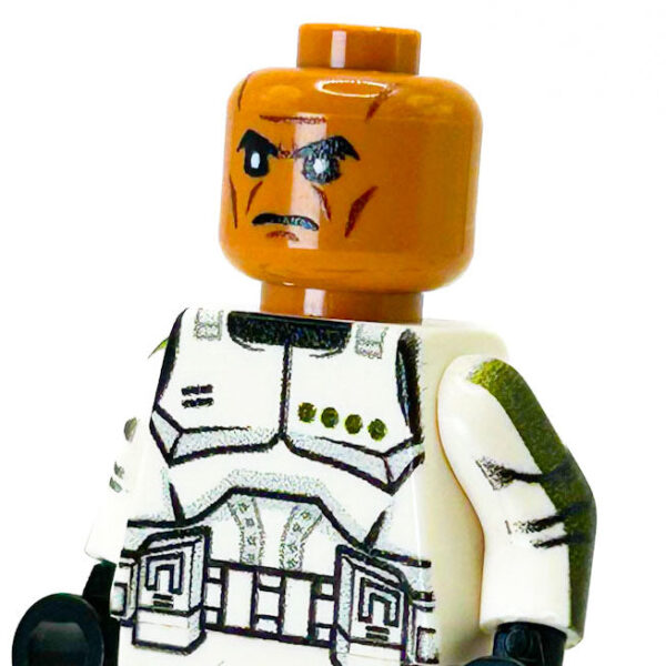 Custom Olive Clone Trooper (Olive, P1) Minifig made using LEGO parts - B3 Customs - Image 2