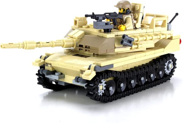 Tan M1 Abrams Tank Military Building Set made using bricks - Image 5