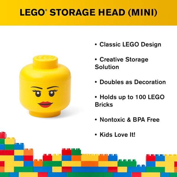 Mini Girl LEGO Storage Head - Room Copenhagen - Image 4