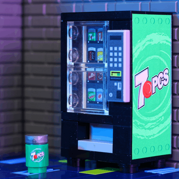 Custom 7 Pieces Soda Vending Machine made using LEGO parts - B3 Customs - Image 2