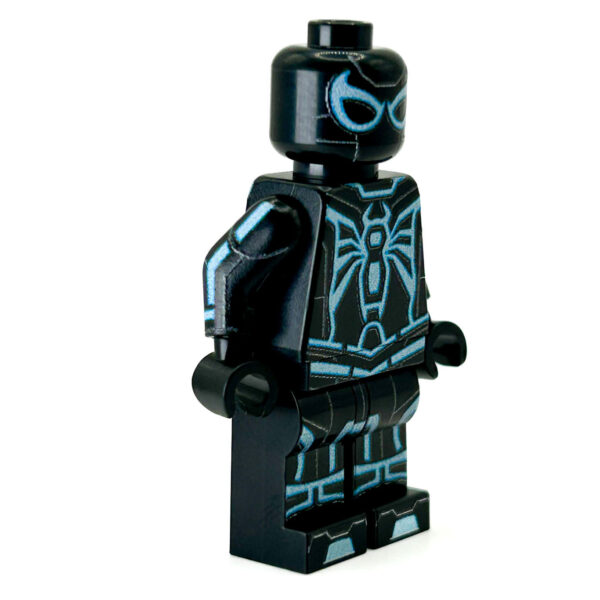 Spidey (Tron-Blue Variant) Custom Minifig made using LEGO parts - B3 Customs - Image 2
