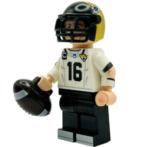 #16 QB Jax Football Player Minifig made using LEGO parts - B3 Customs