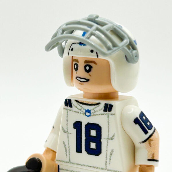 #18 QB Indy Football Player Minifig made using LEGO parts - B3 Customs - Image 2