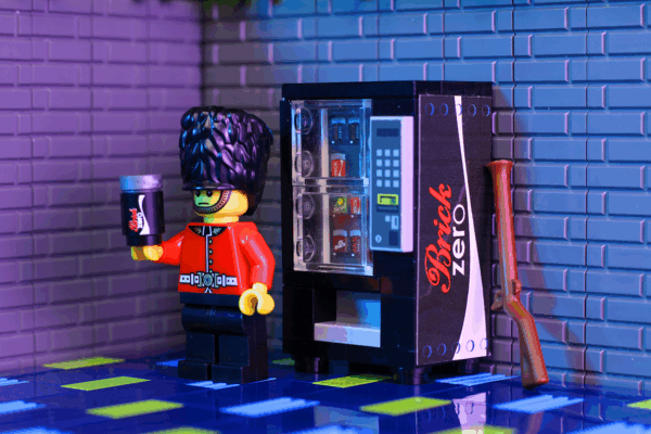 Brick Zero Soda Vending Machine made using LEGO parts - B3 Customs - Image 3