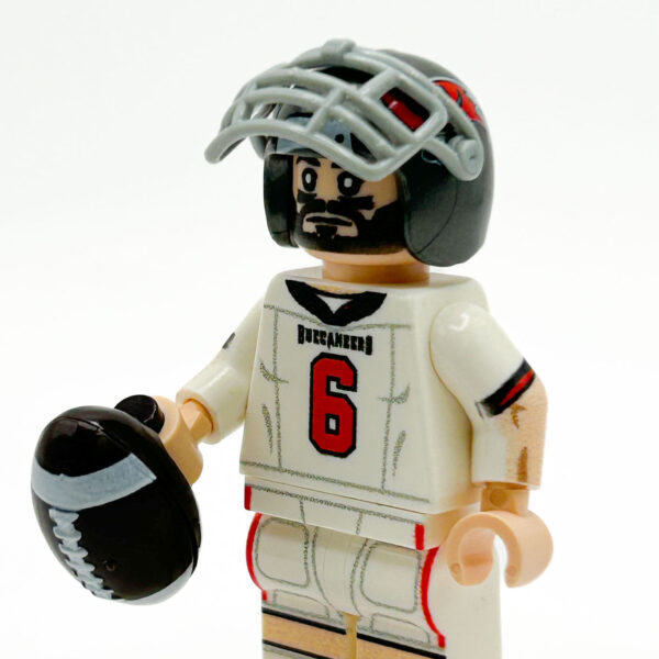 #6 QB Tampa Bay Football Player Minifig made using LEGO parts - B3 Customs - Image 2