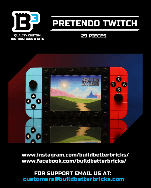 Custom Pretendo 2017 Handheld Console Building Set made using LEGO parts - Image 2