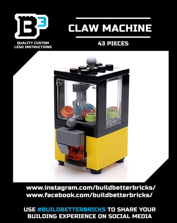 Minifig-Scale Arcade Claw Machine Building Set made from LEGO parts - Image 3