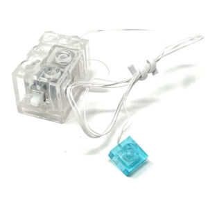 Light-Up 1x1 Plate on cord with Battery Brick (Pick Your Color) - LEGO Compatible