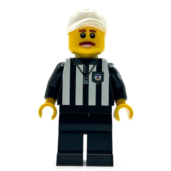 Football Referee Custom Minifig made with LEGO parts - B3 Customs - Image 3