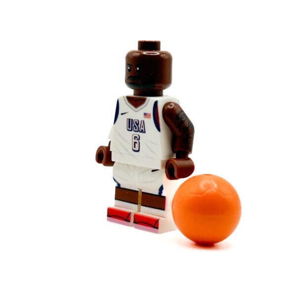 Lebron #6 USA Olympics (2024) Basketball Player Minifig made using LEGO parts - B3 Customs - Image 3
