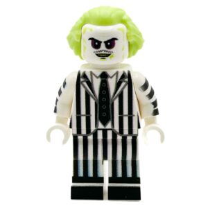 Beetlejuice Minifig made using LEGO parts