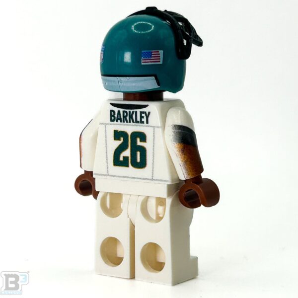 #26 RB Barkley Eagles Football Player Minifig made using LEGO parts - B3 Customs - Image 2