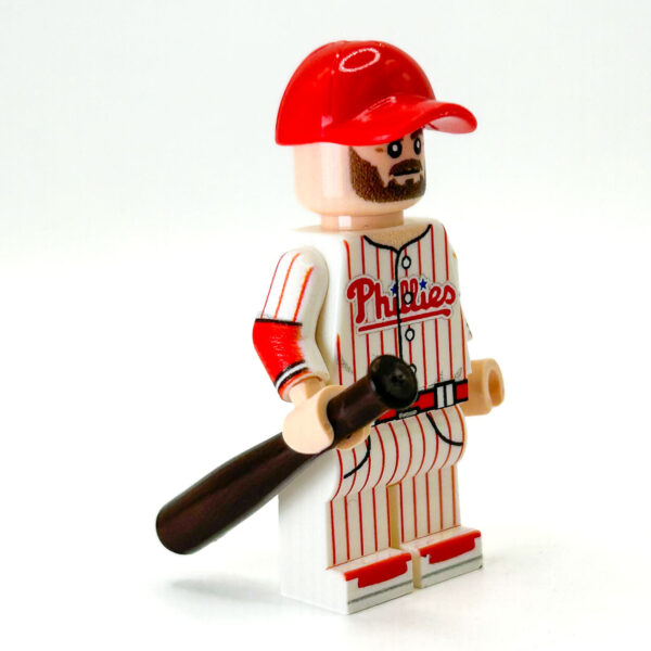 Harper #3 Philly Baseball Player Minifig made using LEGO parts - B3 Customs - Image 2