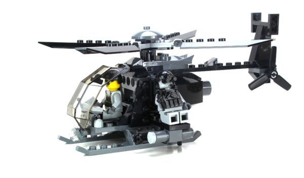 Army AH-6 Little Bird Helicopter (1x Pilot + 2x Army Rangers) made with LEGO parts - Image 3