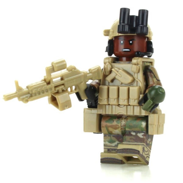 US Army African American Gunner OCP - Custom Military Minifig