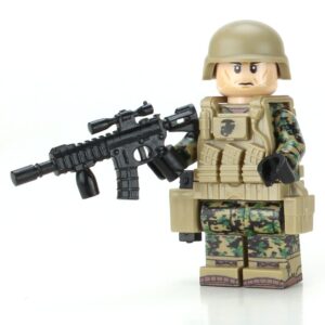 Marine Corps Infantry Woodland MARPAT Minifig made with LEGO parts