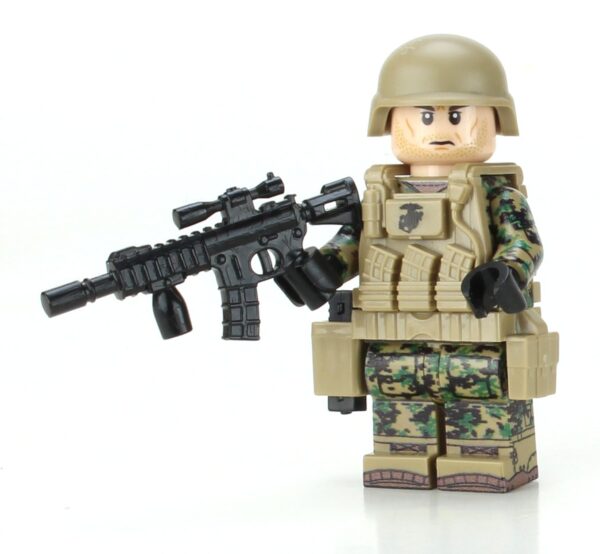 Marine Corps Infantry Woodland MARPAT Minifig made with LEGO parts