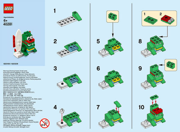 Instructions for LEGO Surfer Dragon (June 2018 LEGO Mini Build) - Image 2