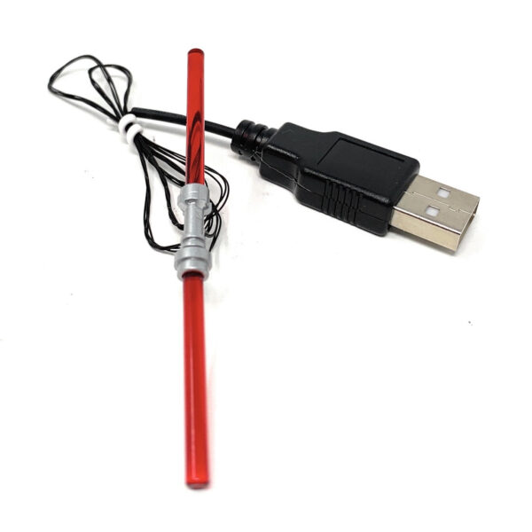 Light-Up Minifigure Lightsaber (Double-Bladed Red) - Image 2