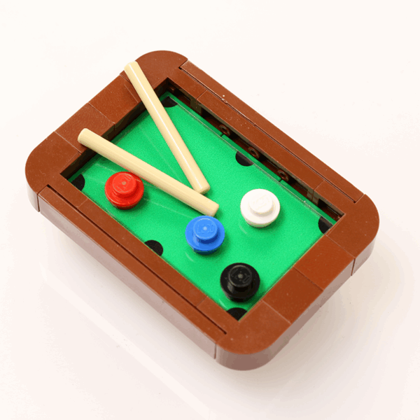 B3 Customs Pool Table Building Kit made from LEGO parts - Image 3