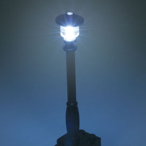 Black Light-Up Lamp Post (White / Cold Light) - USB Powered