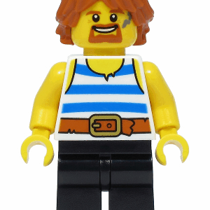 Blacksmith (Tank Top w/ Blue Stripes) - Official LEGO Castle Minifigure (2021)