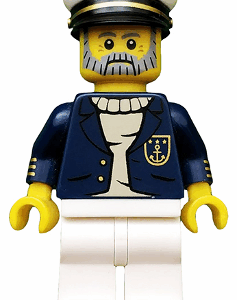 Sea Captain (No Accessories) - Series 10 LEGO Minifigure (2013)