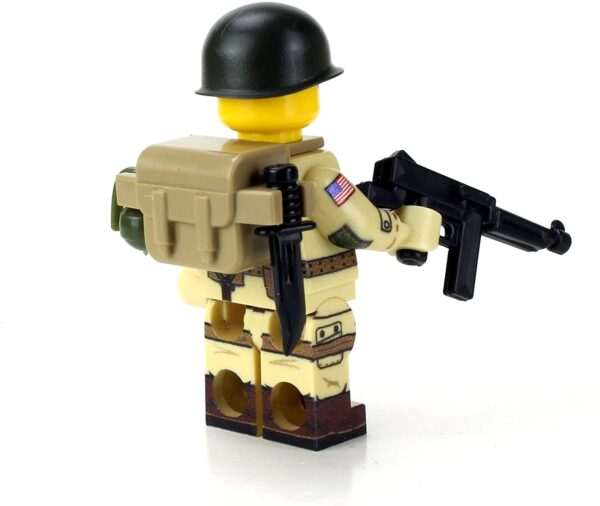 WW2 U.S. Army 82nd Airborne Paratrooper Minifig made with LEGO parts - Image 3