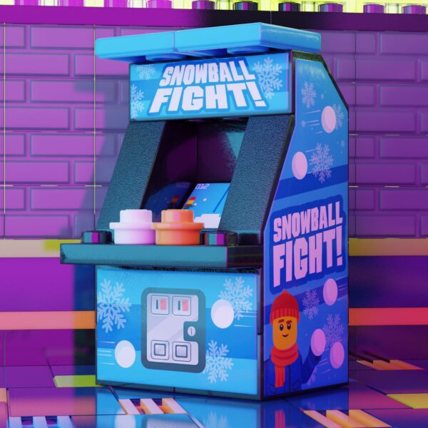 Snowball Fight Arcade Machine made using LEGO parts - B3 Customs - Image 2