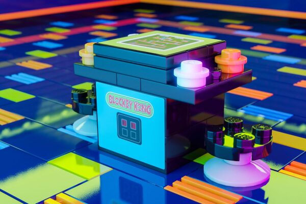 Blockey Kong 2-Player Classic Arcade made using LEGO parts - B3 Customs - Image 2