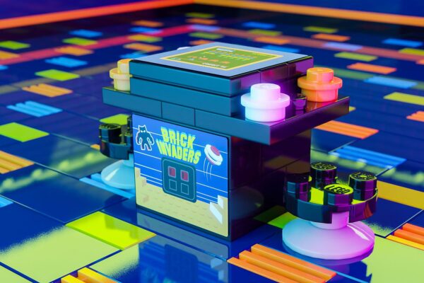 Brick Invaders 2-Player Classic Arcade made using LEGO parts - B3 Customs - Image 2