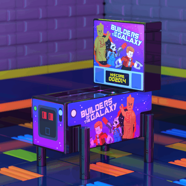 Builders of the Galaxy - B3 Customs Pinball Arcade Machine Building Set made using LEGO parts - Image 2