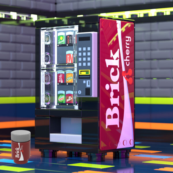 Cherry Cola Soda Vending Machine made using LEGO parts - Image 2