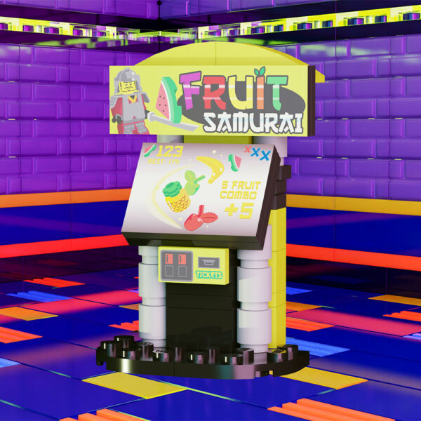 Fruit Samurai Arcade Building Set made using LEGO parts - B3 Customs - Image 3