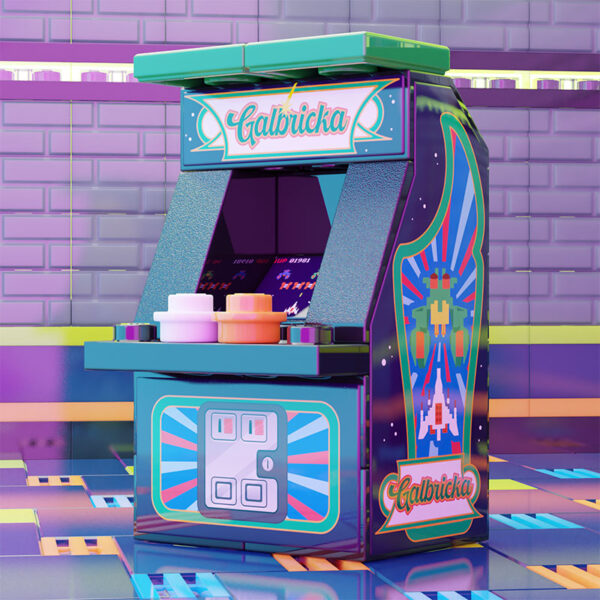 Galbricka Minifig Arcade Machine made using LEGO parts - B3 Customs - Image 2