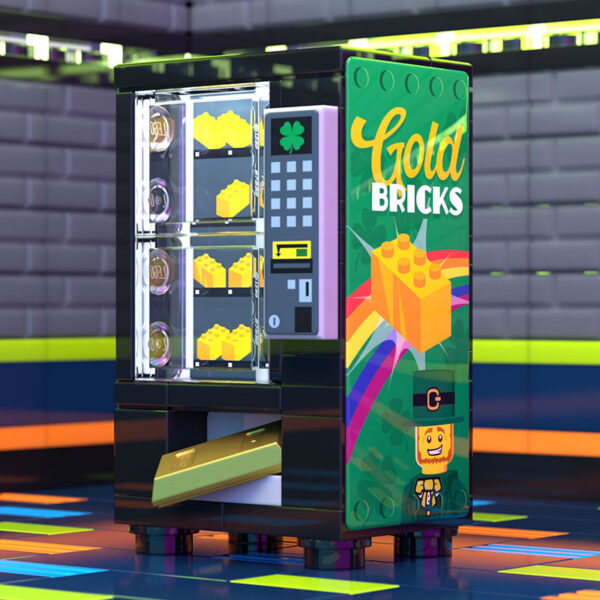 Gold Bars for Leprechauns St. Patrick's Day Vending Machine made using LEGO parts - Image 2
