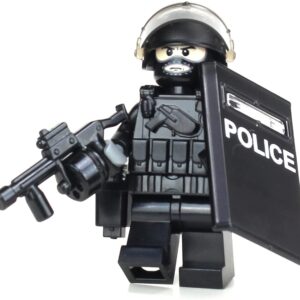Riot Control Swat Police Officer Minifig made with LEGO parts