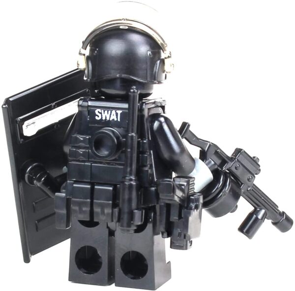 Riot Control Swat Police Officer Minifig made with LEGO parts - Image 4