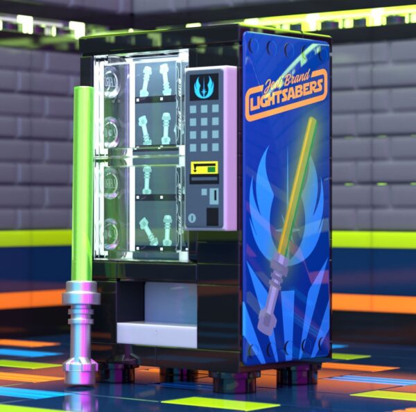 Jedi Sabers Vending Machine Building Set made using LEGO parts - B3 Customs - Image 2
