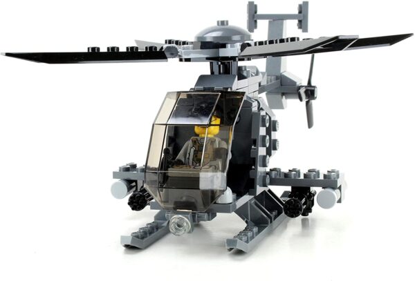 Army AH-6 Little Bird Helicopter (1x Pilot) made with LEGO parts - Image 2
