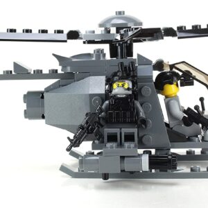 Army AH-6 Little Bird Helicopter (1x Pilot + 2x Army Rangers) made with LEGO parts