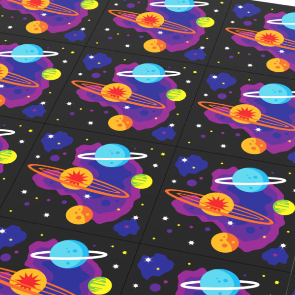 B3 Customs® 80's Arcade Carpet (Planets) - Custom Printed 6x6 Tile for LEGO MOCs - Image 2