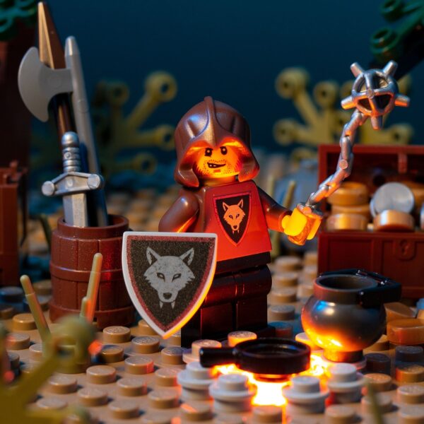 Wolfpack Raider (Flail) - Custom Castle Minifigure - Image 2