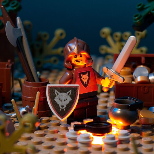 Castle Wolfpack Bandit (Sword) Minifig made using LEGO parts - B3 Customs - Image 2