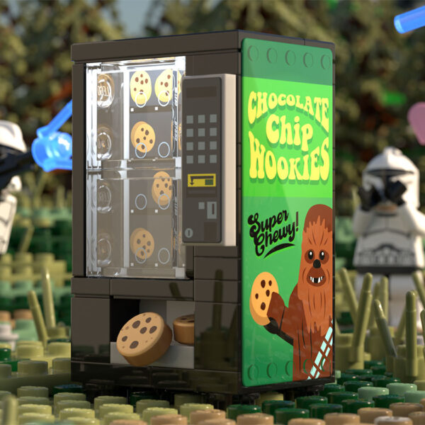 Chocolate Chip Wookie Cookies Vending Machine Building Set made using LEGO parts - B3 Customs - Image 2